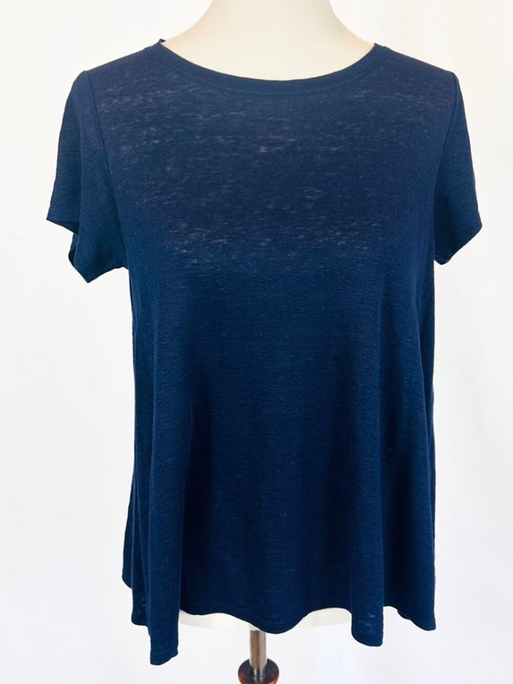 Eileen Fisher Linen Navy Oversized T-Shirt